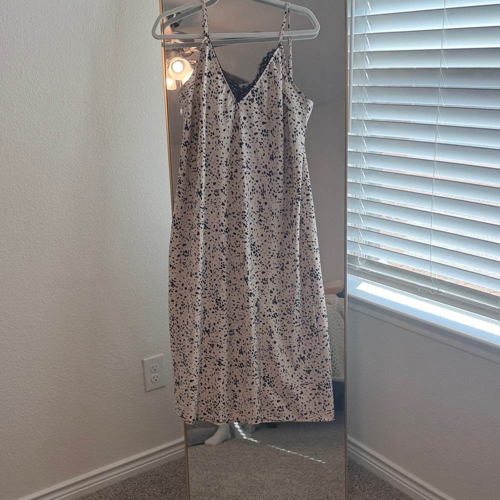 A New Day Black and Cream Patterned Dress